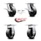 Service Caster 6 Inch Glass Filled Nylon Caster Brakes/Swivel Locks and 2 Rigid SCC, 2PK SCC-35S620-GFNR-SLB-BSL-2-R-2 - alternate 4